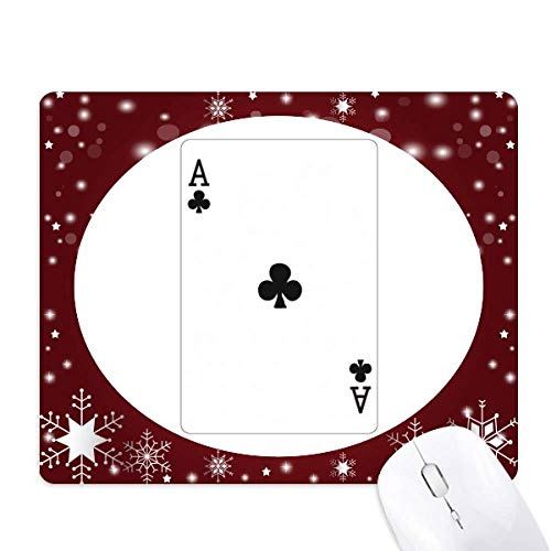 Tapis de souris flocon de neige grand format pour jouer aux cartes en hiver