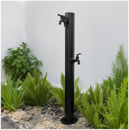 Stainless Steel Outdoor Water Column - Antifreeze Freestanding Hose for Gardens, Farms, and Schools - Durable Cylindrical Design for Year-Round Use