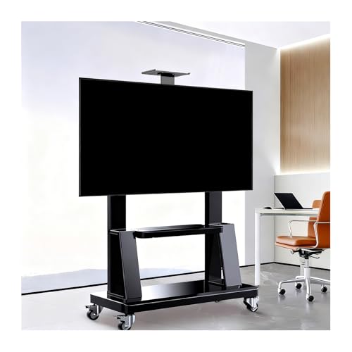 Soporte móvil para TV con ruedas y estantes ajustables miniatura 1