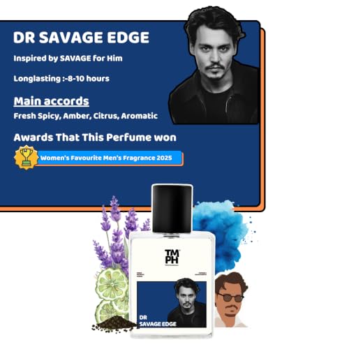 Image of TMPerfumehouse DR SAVAGE EDGE EDP for Men | Fresh, Citrusy & Long Lasting Perfume Spray | Citrus, Aromatic & Marine Fragrance | Luxury Gift for Him | TMPH | 50ml