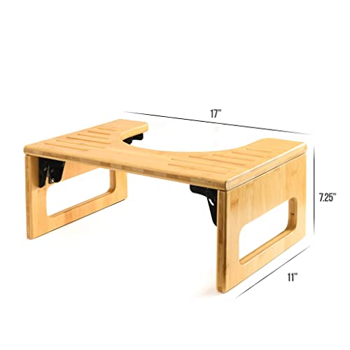 Toilet Stool, Potty Stool, Toilet Foot Stool Waterproof And Non Slip Squat Stool Adult Bamboo Toilet Stool Toilet Ottoman By Medical King #TOP6