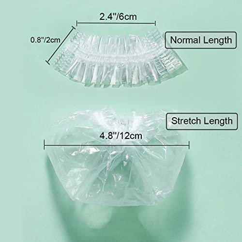 JZTang 200 Pcs Disposable Ear Covers Plastic Clear Ear Shower Caps Ear Protectors for Hair Salon Hair Dryer Bathing