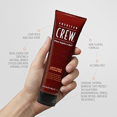 American Crew Men's Hair Gel, Light Hold with Low Shine, 8.4 Fl Oz