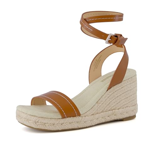 CUSHIONAIRE Women's Chico One Band Espadrille Wedge Sandal +Memory Foam