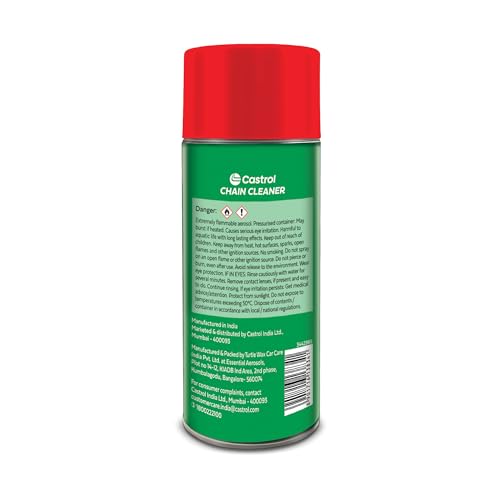 Image of Castrol Chain Cleaner for Bikes (150ML) | Instantly Breaks Down Oil, Grease & Dirt | Deep Cleaning for Maximum Performance | Prepares Chains for Lubrication | Safe for All Chain Types