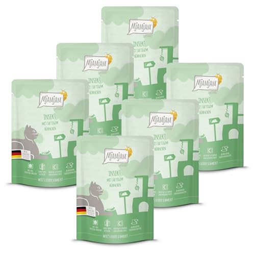 Produktbild von MjAMjAM Katzen Nassfutter Insekt mit saftigem Hühnchen - 6 x 300 g