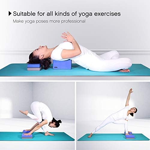 Amazon Brand - Umi - Yoga Blocks High Density Lightweight Firm Yoga Bricks EVA Foam Yoga Support Blocks