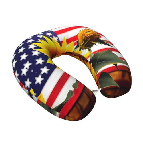 Almohada de viaje de poliéster negra ajustable miniatura 2