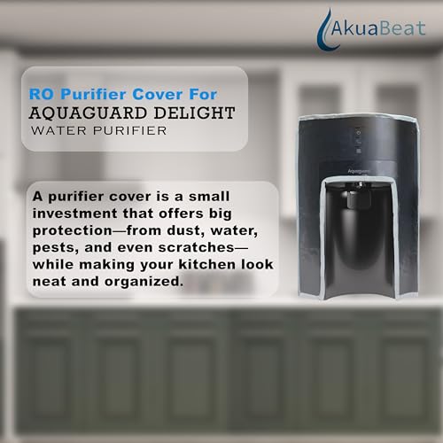 Image of Body Protective Cover Compatible with Aquaguard Delight Aquasaver RO+UV+UF+MC - Dustproof, Waterproof, Transparent Front, Velcro Closure, Protects from Oil, Stains & Splashes