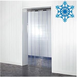 Super Polar PVC Strip Curtain Kit – Ideal for Sub Zero Coldstore/Freezer (1m x 2m) – Freezer Butcher Coldstore Freezer…