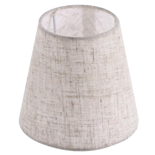 CALLARON Linen Lampshade, Fabric Barrel Lampshade, Table Lamp Shade Cover