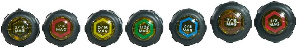 Klein Tools 631M Tool Set, Made in USA, Magnetic Nut Drivers Sizes 3/16, 1/4, 5/16, 11/32, 3/8, 7/16 and 1/2-Inch on 3-Inch Full Hollow Shaft, 7-Piece