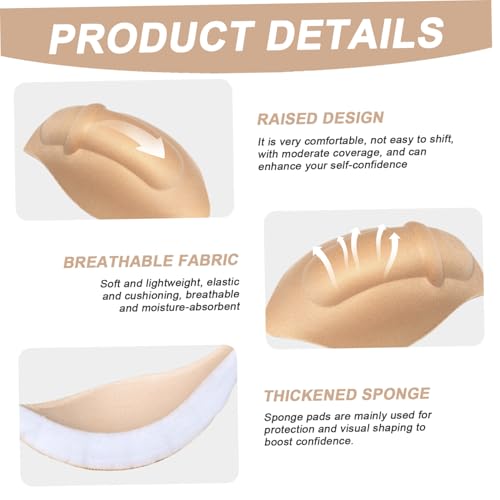 3Pcs Bulge Enhancer Men, Sponge Bulge Enhancing Underwear, Perfect for Swimming Boxers, Briefs, Thongs, Shorts Floating Fish Koi Fish Decor Little Beige4