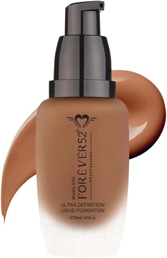 Daily Life Forever52 Ultra Definition Liquid Foundation | 24H Wear, Medium to Full Coverage, Pore-Minimizing & Mattifying, Long Lasting, Anti-Aging, Satin Finish| All skin type - Brownie (FLF003) 30ml