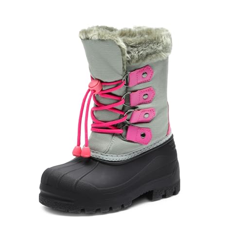 DREAM PAIRS Boys & Girls Waterproof Winter Snow Boots for Little Kid/Big Kid