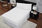 Jogo de Cama Queen Percal 400 Fios Ponto Palito 03 Peças, Antiácaro, Anti-pilling com Toque Macio - Branco glide