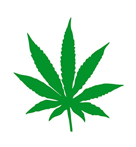SassyStickers Marijuana Weed Pot Green Leaf 5.5