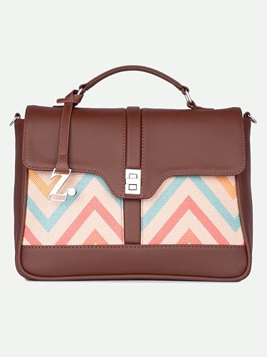 Image of ZOUK | Women's Vegan Leather | Stylish Handbag with Adjustable Strap, Top Handle |