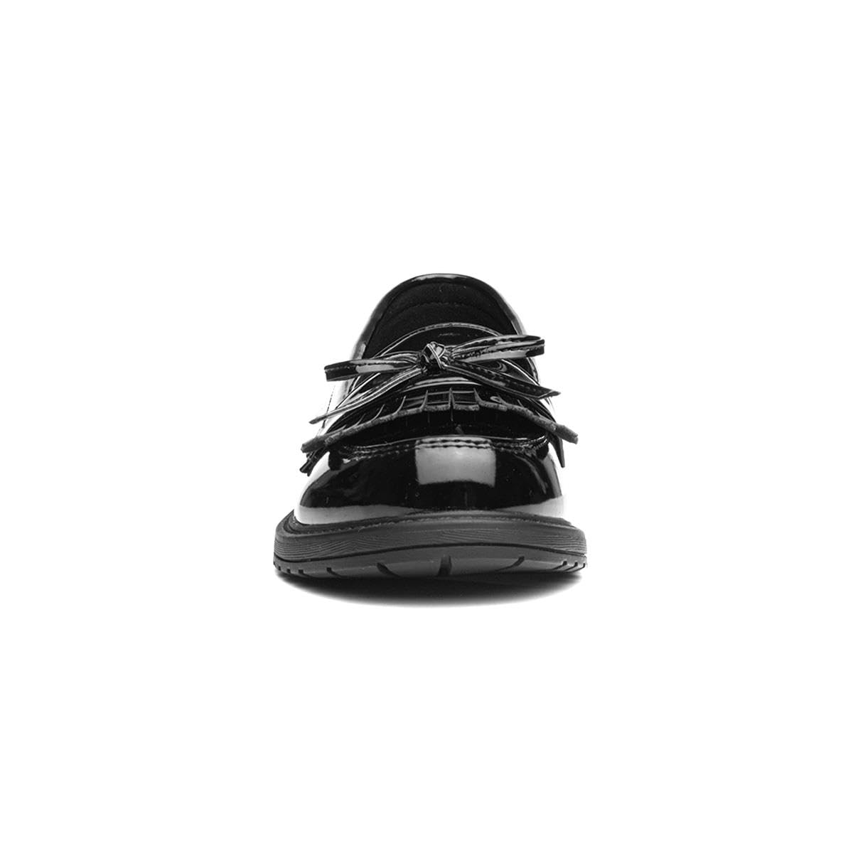 Lilley Girls Black Patent Bow Loafer Shoe — view 3