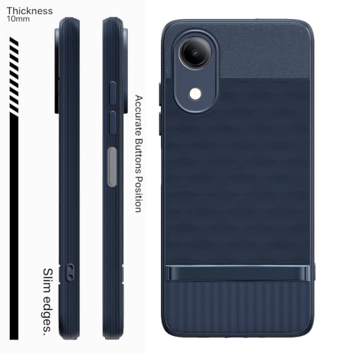 Image of Outlouders Back Cover for Vivo T5e | Full Camera Protection | TPU Soft Flexible Shockproof Bumper Case (Blue)