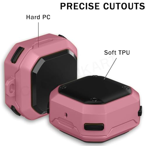 Image of Full Body Rugged Shockproof Case Cover Compatible for Samsung Galaxy Buds Core (2025) -Pink