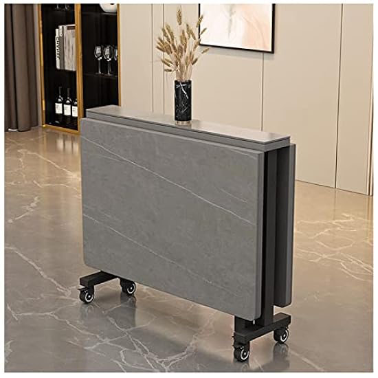 折りたたみ式ダイニングテーブル ドロップリーフダイニングテーブル 収納家具　黒 小さなスペースに適した拡張可能なドロップリーフデザインのモダンな