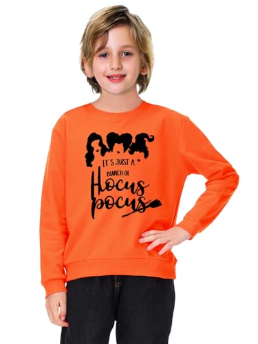 Image of Remimi Kids Halloween Sweatshirt Long Sleeve Thanksgiving Tops 3-14 Years