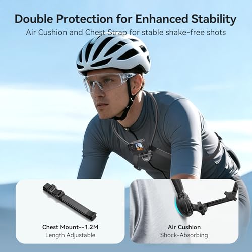 Neck Mount for GoPro, Insta360, DJI Action Cameras - Adjustable Chest Strap & Air Cushion Comfort | 2026 Upgraded 2.0 Holder by YOUSAMS - Image 3