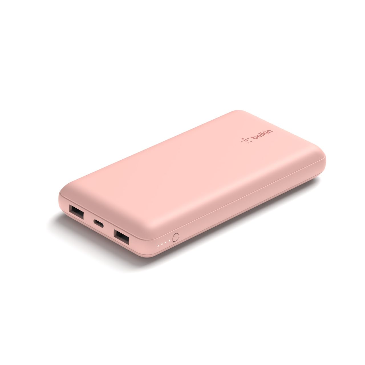 USB C Portable Charger 20000 mAh, 20K Power Bank with USB Type C Input Output Port and 2 USB A Ports with Included USB C to A Cable for iPhone, Galaxy, and More – Rose Gold