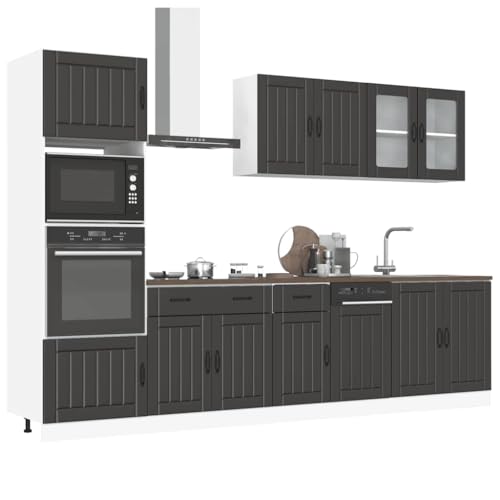 IKAYAA Mueble de Cocina 7 pzas, Kalmar, Muebles De Cocina por Modulos, Cocinas Completas, Armario Inferior de Fregadero, Armario Colgante Cocina,...