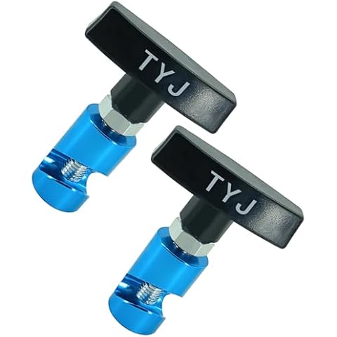 Hood Strut Clamp Hood Prop Rod Tool Up to Dia.3/8”Aluminum Alloy Lift Support Clamp with Brass Core Protection Car Hood Holder Car Hood Prop Spark Plug Gap (Blue) Cover