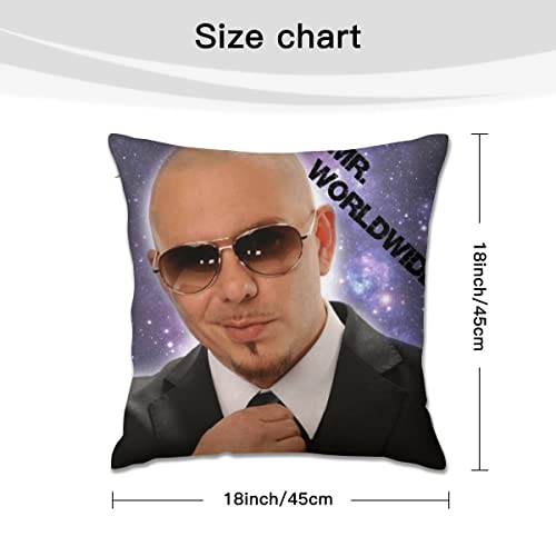Mr.worldwide Pitbull Starry Sky Velvet Throw Pillow Covers Sofa Pillowcase Car Square Throw Pillowcases Home Decoration 18X18Inch #TOP5