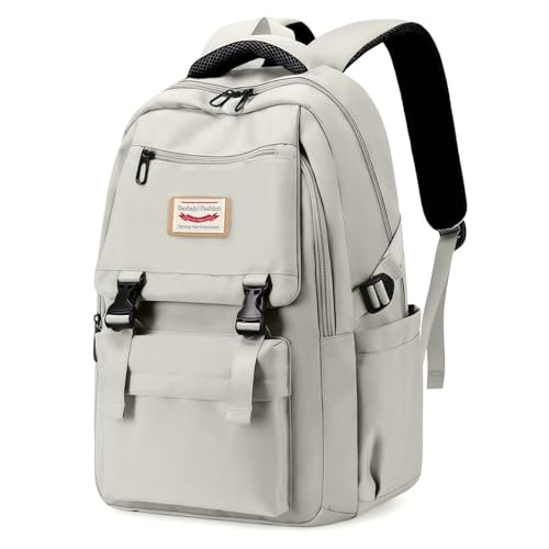 Clufar Schulrucksack Teenager Jungen Leicht Schulranzen Mädchen 5.klasse Grau Rucksack Schule Backpack Schultasche School Bag Laptop Schulrucksäcke Schultaschen Damen Herren Grey