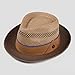 DASMARCA Mens Womens Summer Straw Fedora Wide Brim Hat (X-Large, Olive)
