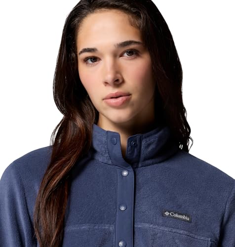 Image of Columbia Womens Benton Springs Half Snap II Pull Over Fleece Jacket, Dark Stone /Canoe /Vintage Blue, 3X