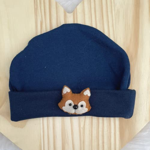 Kit Recem Nascido Raposinha Bebê Sapatinho Touca Luvas Prendedor Bico