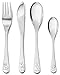 Zilverstad 6829030 Kinderbesteck 4-teilig Waldtiere,Edelstahl,Silberfarben,15.5 x 21.5 x 2.5 cm