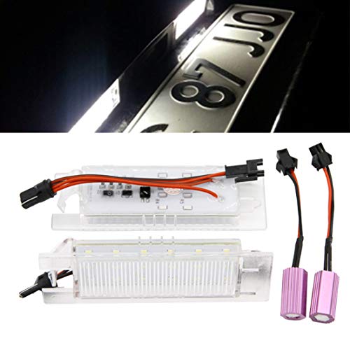MOLEAQI 18 LEDs License Number Plate Light CANBUS For V-auxhall O-pel For C-orsa C D Astra H J 7000K 12V DC Super White Color