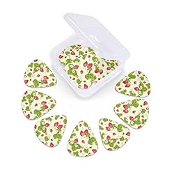 Lot de 24 médiators imprimés fraises pour guitare acoustique, électrique, basse (0,46/0,71/0,96 mm) - Les Beatles, Paul McCartney, John Lennon, RIngo Starr, George Harrison Lot de 24 médiators imprimés fraises pour guitare acoustique, électrique, basse (0,46/0,71/0,96 mm) – Image 6