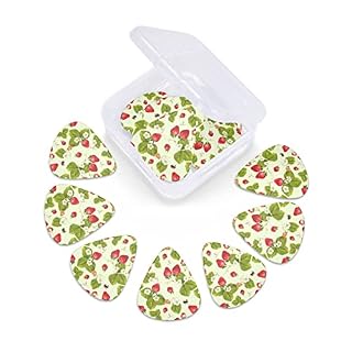 Lot de 24 médiators imprimés fraises pour guitare acoustique, électrique, basse (0,46/0,71/0,96 mm) - Les Beatles, Paul McCartney, John Lennon, RIngo Starr, George Harrison Lot de 24 médiators imprimés fraises pour guitare acoustique, électrique, basse (0,46/0,71/0,96 mm) – Image 6