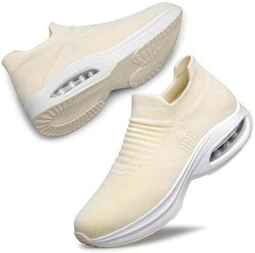 Chaussures de course pour femme ADQ en maille respirante avec coussin d'air pour jogging