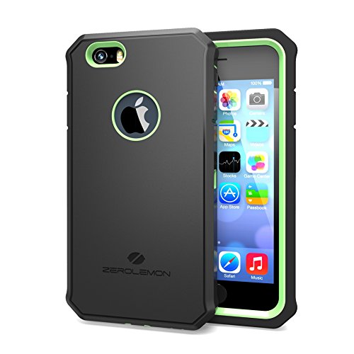 iPhone 6S Rugged Case, ZeroLemon Protector Series Rugged Case + PET Screen Protector for iPhone 6/6s 4.7 inch (Fits All Versions of iPhone 6/6s)[180 Days ZeroLemon Warranty Guarantee] –Green/Black
