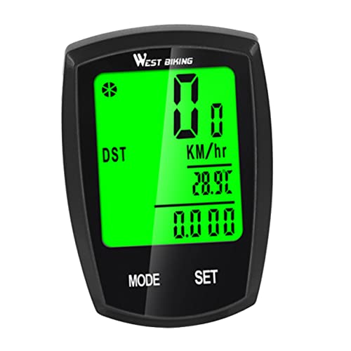 BESPORTBLE velocímetro de Bicicleta computadora inalámbrica cronógrafo velocímetro Digital portátil lapto portàtils Compas Impermeable Tempo Bycicle Ordenador portstil Black