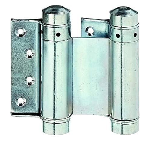 Alberts 411664 Paumelle de porte va-et-vient | galvanisée, en bleu | hauteur 76 mm