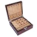 Produktbild N/B 2 Schichten Schmuckschatulle Uhr Organizer Aufbewahrungskoffer mit Schloss und Aufbewahrungstasche  Schmuckhaken, Samtfutter Great Gift Choice Watch