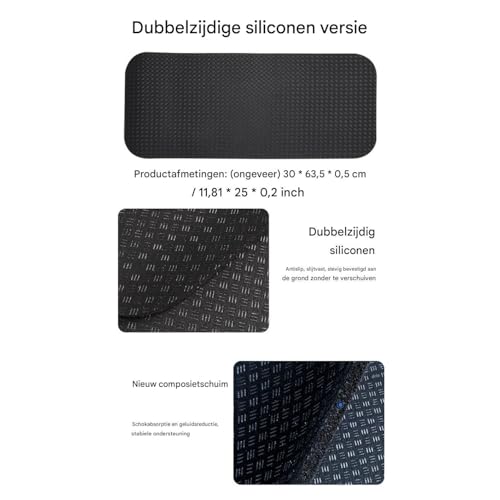 Estera para bicicleta de ejercicio y cinta de correr con amortiguación gruesa para suelo 7