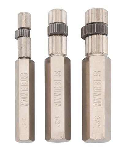 Steelman 3-Piece Internal Pipe Extractor Set (3/8 1/2 and 3/4) for PVC ABS CPVC Galvanized Copper and other Piping and Tubing (61394)