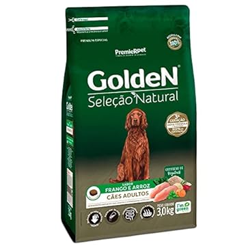 Ração Golden Seleção Natural Cães Adultos Frango E Arroz - 12kg