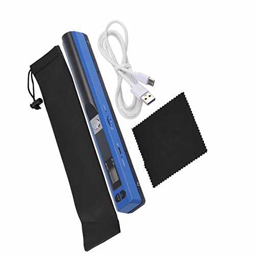 Przenośny Ręczny Skaner Piórkowy USB Wyraźne Obrazy w Wysokiej Rozdzielczości dla Pracowników Bankowości i Prawników [karta Pamięci 32G] (BLUE)