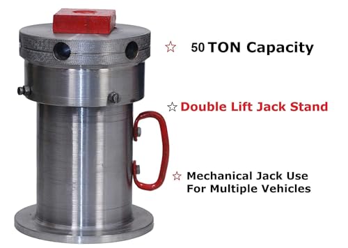 Image of GIZMO Mechanical Jack, Steel Jack, Jack Stands Double Lift, Jack Stands for Multi Vehicles Made of CNC Machines (50 TON)